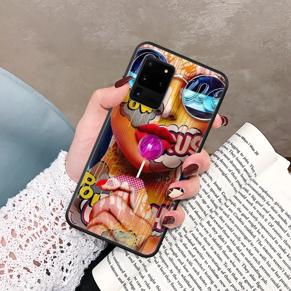 

Art graffiti Body painting Phone Case For Samsung Galaxy Note S 8 9 10 20 Plus E Lite Uitra black Hoesjes Fashion Prime Tpu