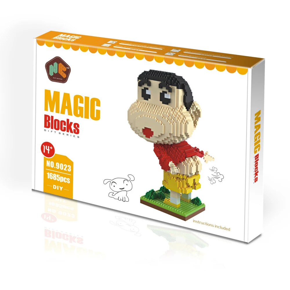 HC9023 Crayon Shinchan 1685 шт. алмазные частицы японские Мультяшные фигурки модель наборы