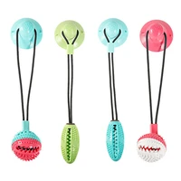 pet dog chew toys ball interactive suction cup push tpr ball toys elastic ropes pet tooth cleaning playing iq treat puppy toys