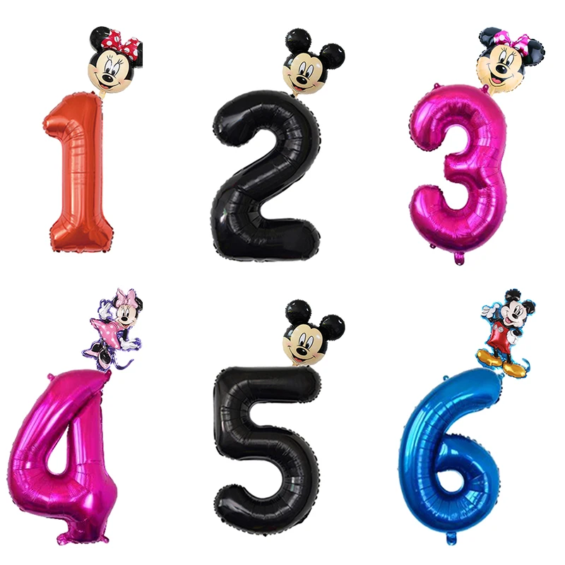 

2 шт., латексные воздушные шары «Микки и Минни Маус»