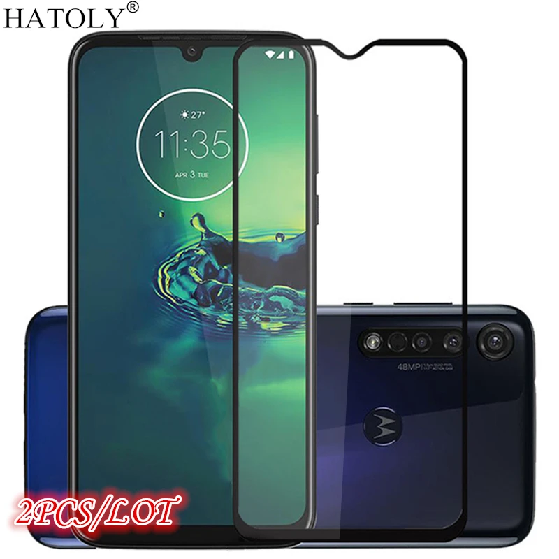2 шт. стекло на Moto G8 Plus закаленное для Motorola защита экрана полный клей покрытие |