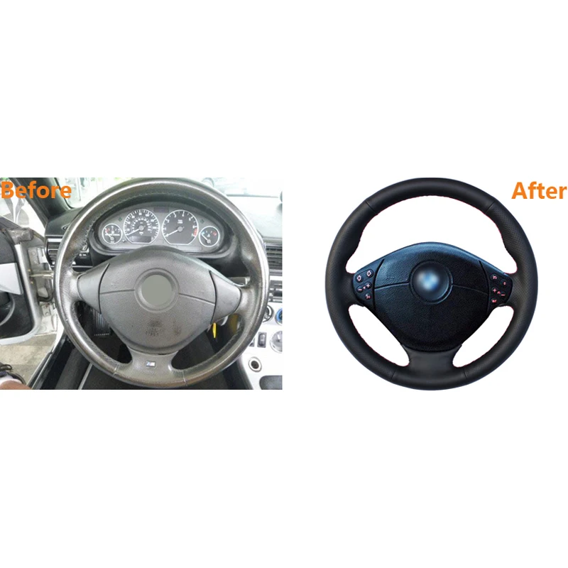 Чехол на руль MEWANT из искусственной кожи для BMW E39 5 серий 2009 2003 E46 3 серии 2005 E53 X5 E36 Z3