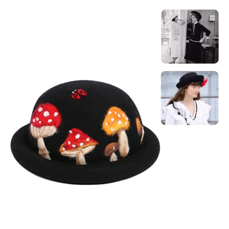 

Women Kids Girls Winter Faux Wool Beret Cap Creative Kawaii Cute Poached Egg Vintage Warm Artist Painter Beanies Hat