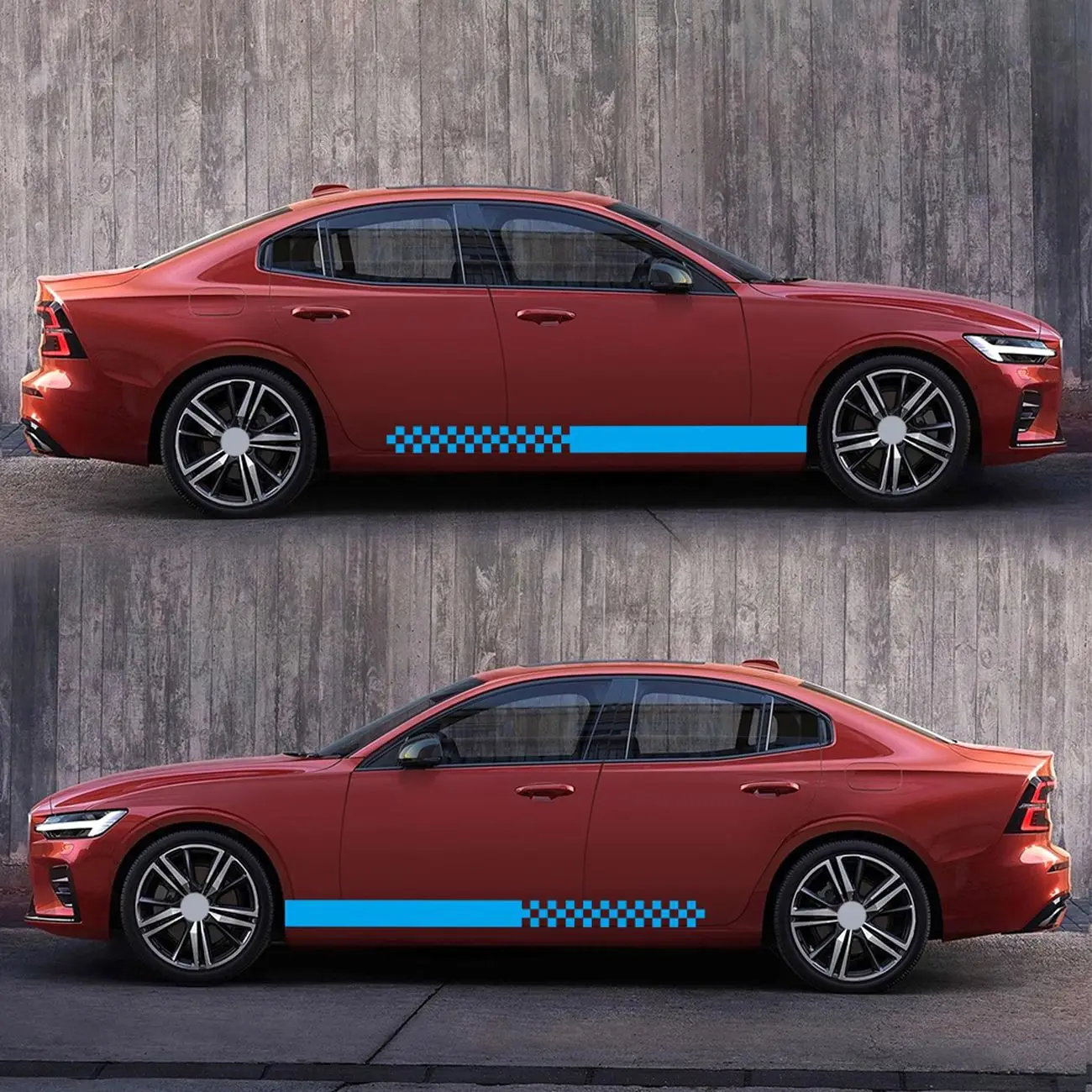 

2pcs Car Side Stickers For Audi BMW Ford Toyota Renault Peugeot Mercedes Honda Mini Auto Vinyl Film Car Tuning Accessories