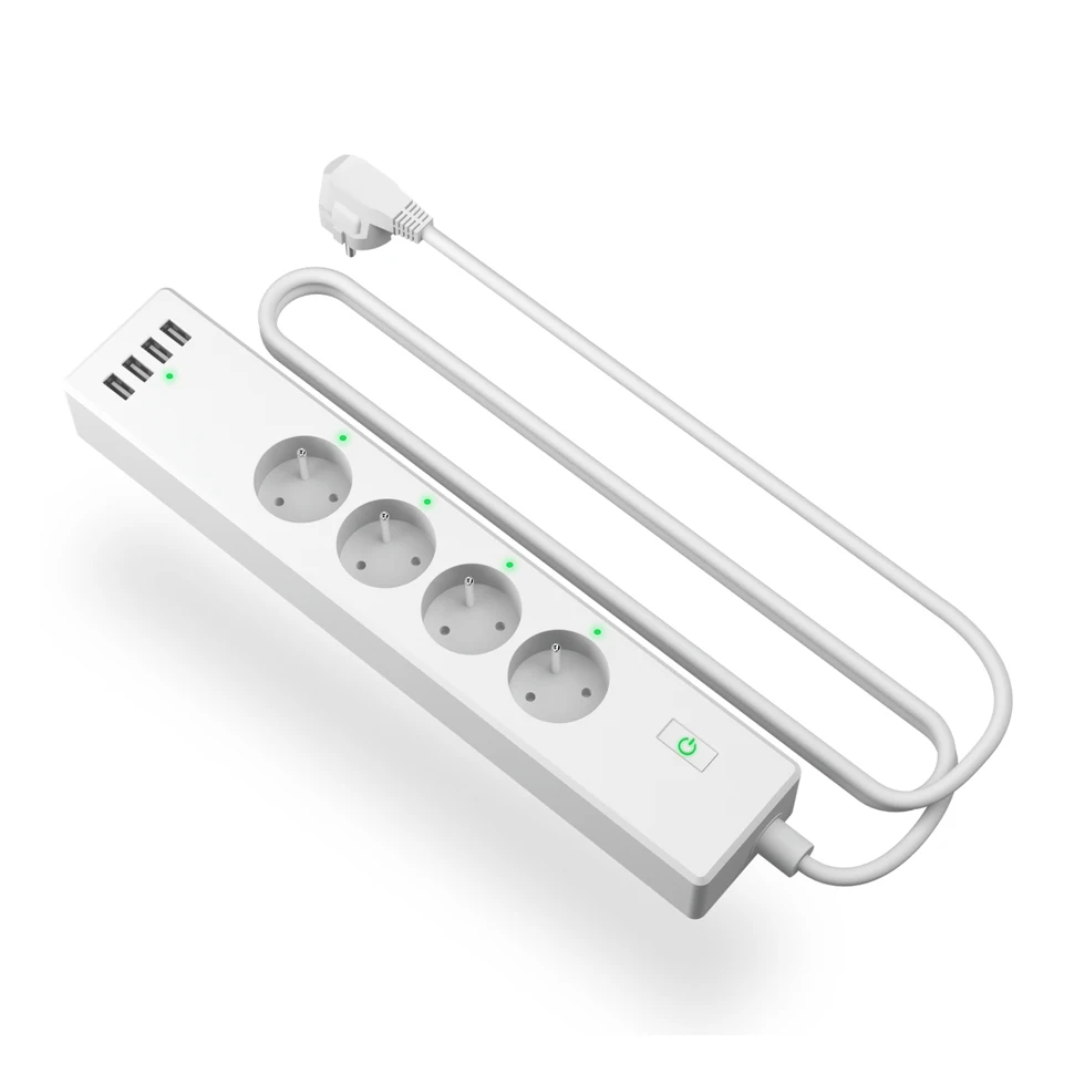 Smart WiFi Surge Protector,Power Strip, Alexa& Google Assistant& IFTTT Supported, App Remote Control Meross MSS425F EU/JP