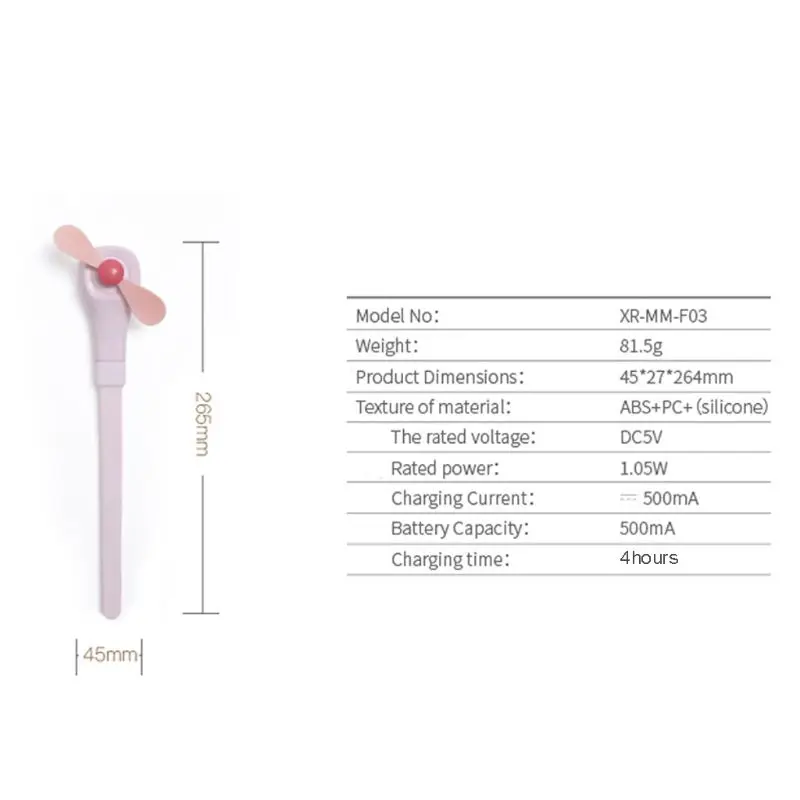 Гибкий USB вентилятор на аккумуляторах для детской коляски кемпинга открытом