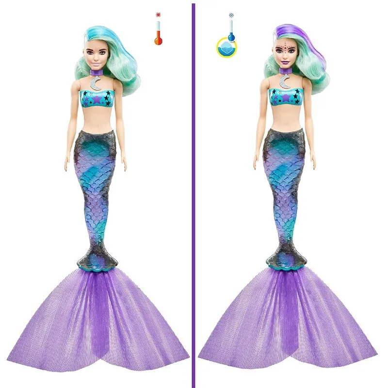 

Barbie Mermaid Surprise Bubble Water Blind Box Small Lamp Tube Children Princess Girl Birthday Gift Toy Four Generations GTP43