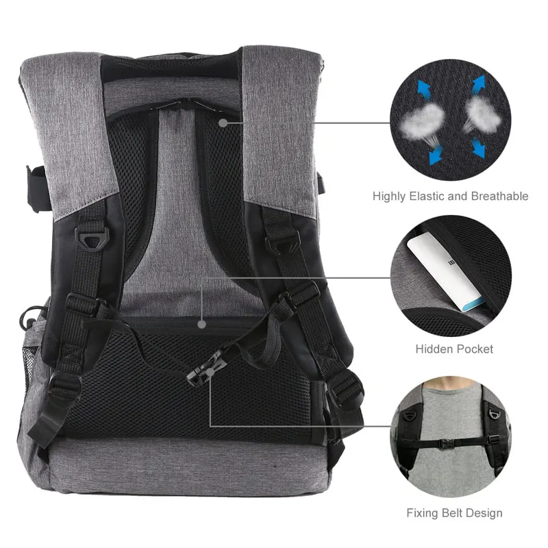 Рюкзак для фотоаппарата 14 Вт на солнечной батарее|Сумки фото-/видеокамеры| |