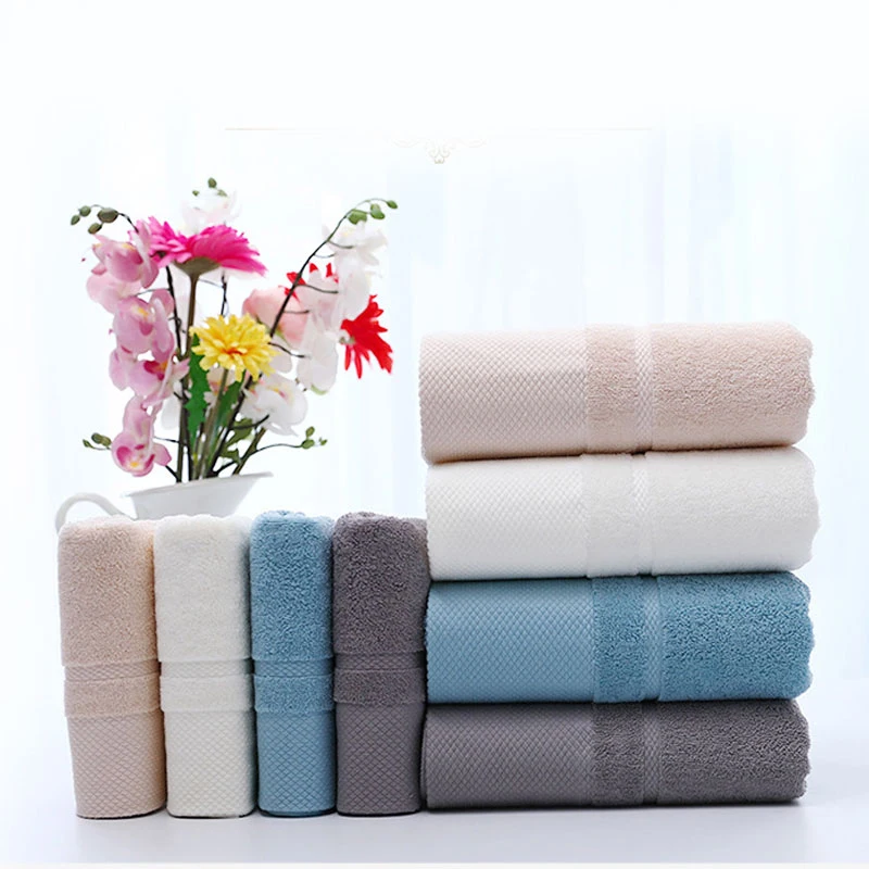 

100% Pure Cotton Super Absorbent Large Towel Face/Bath Towel Thick Soft Bathroom Towels Comfortable Beach Towels 9 Colors