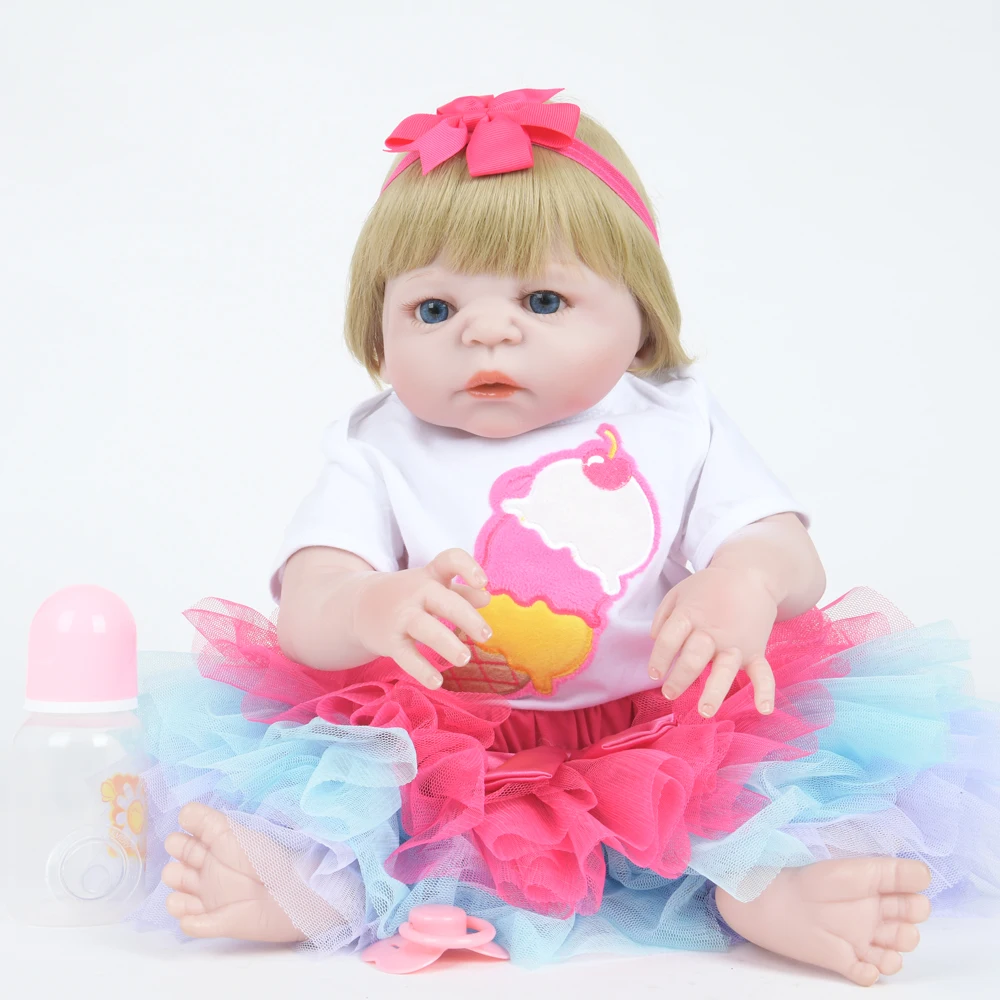 22 ''новые Bebe Reborn куклы для оптовой продажи прекрасный полный силиконовый