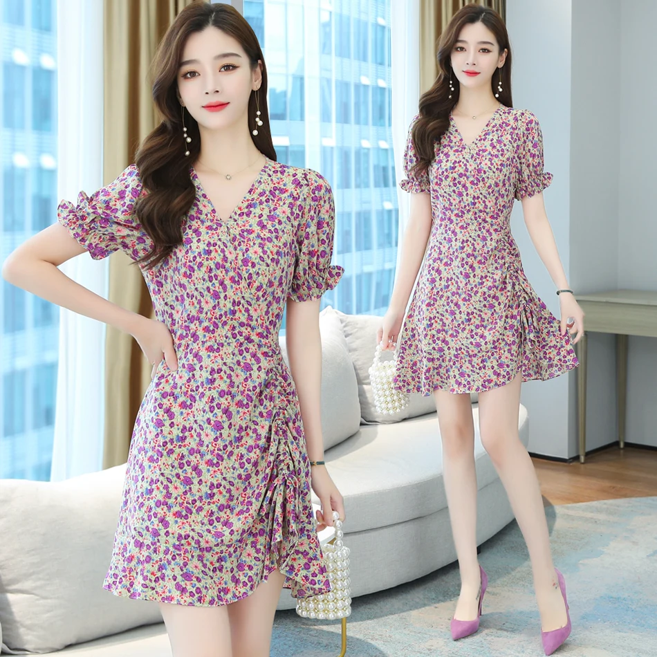 

Summer Dress 2021Playa Floral De Mujer Casual Roupas Femininas Fleurie Robe Ete Femme Mini Jupe Dresses For Women Party Vestidos