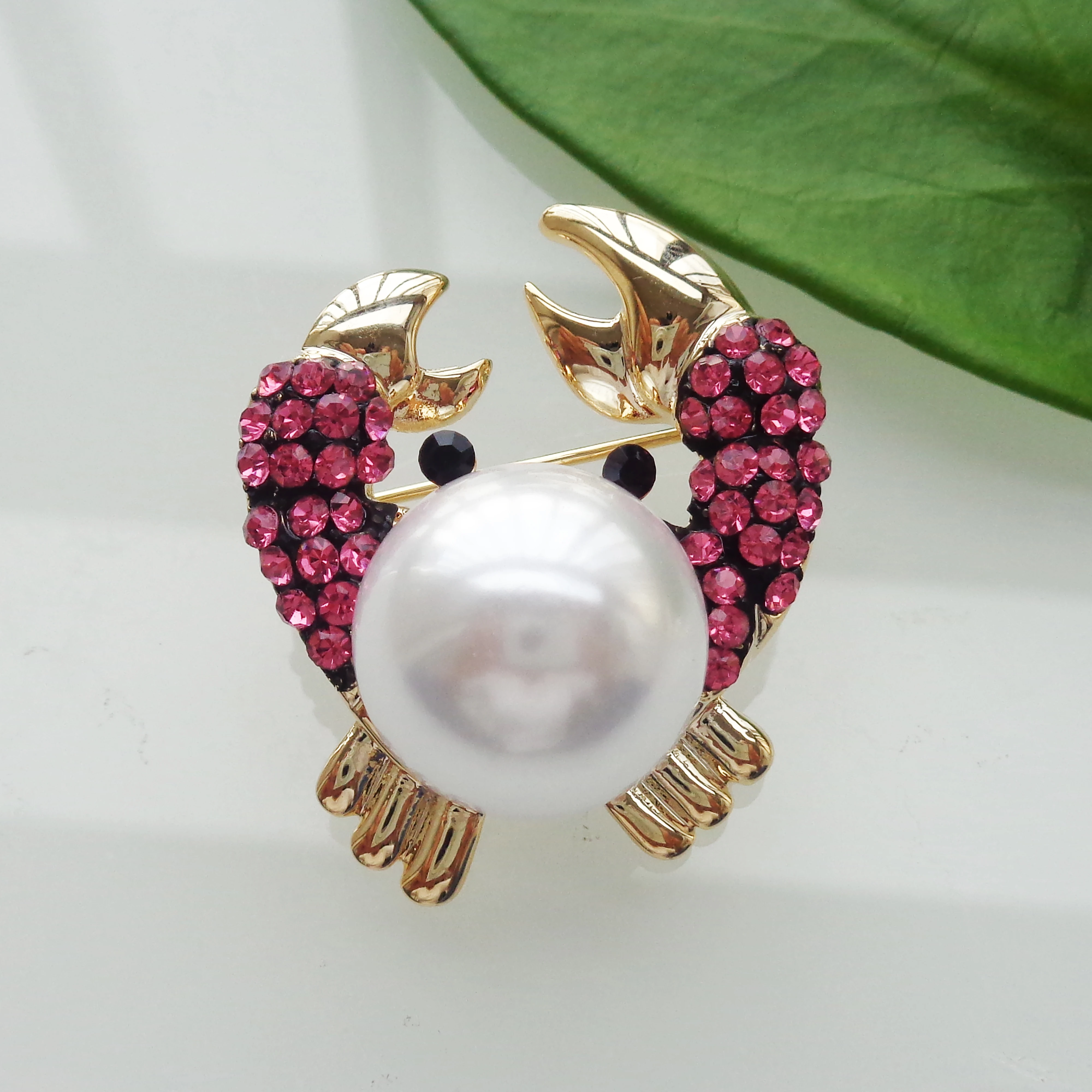 Navachi морской Краб Pincer коготь кристалл желтый GP Halobios Olivet брошь SMT7005|brooch accessories|brooches