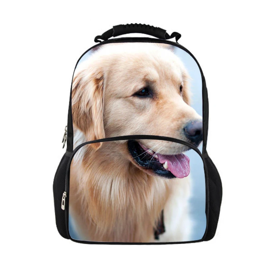 Индивидуальная женская сумка рюкзак для путешествий с золотистым ретривером