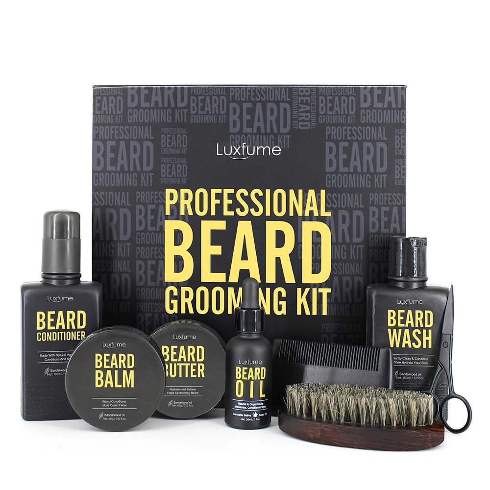 Men Beard Growth Kit for Beard Rapid Growth and Thickening, Beard Growth Activator Serum, Beard Roller, Beard Comb