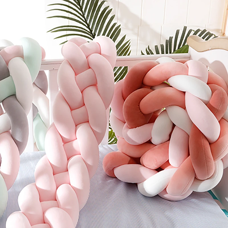 Детские Тканевые постельные принадлежности с узлом детские подушки бамперы