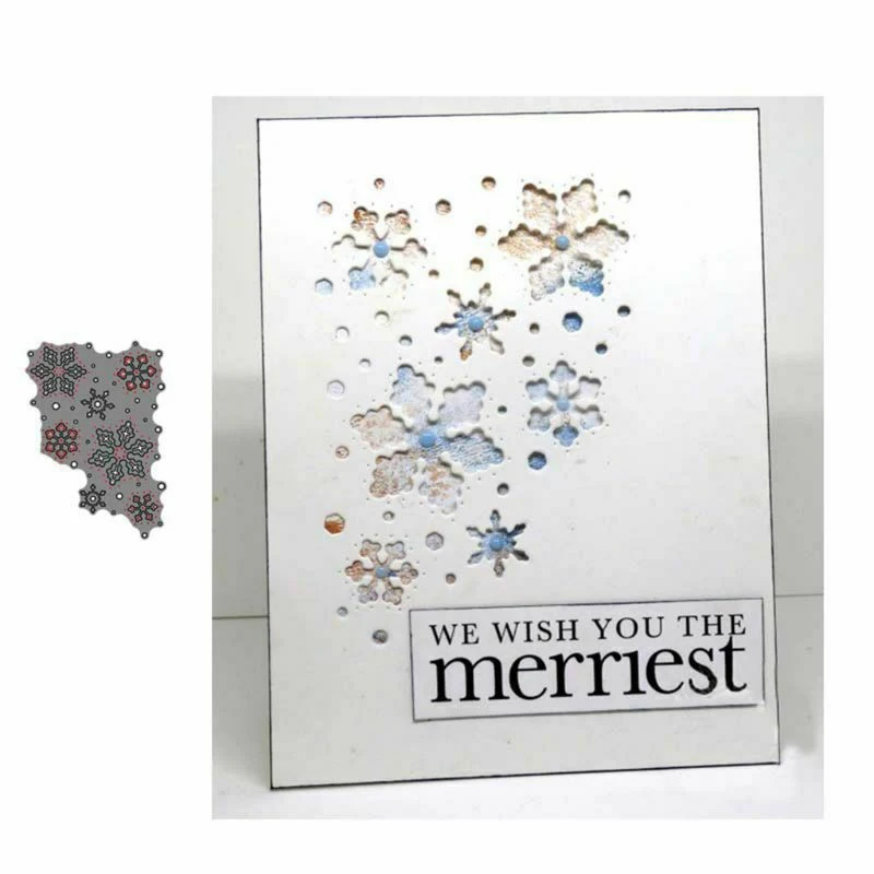 DIY штамп для вырезания Рождественская Снежинка металлические штампы