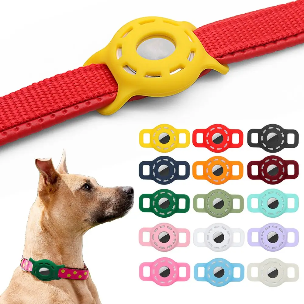 

1PC New Silicone Airtag Protective Case Pets Anti-lost Locator Sleeve Tracker Protector Cover For Apple Badges Airtags
