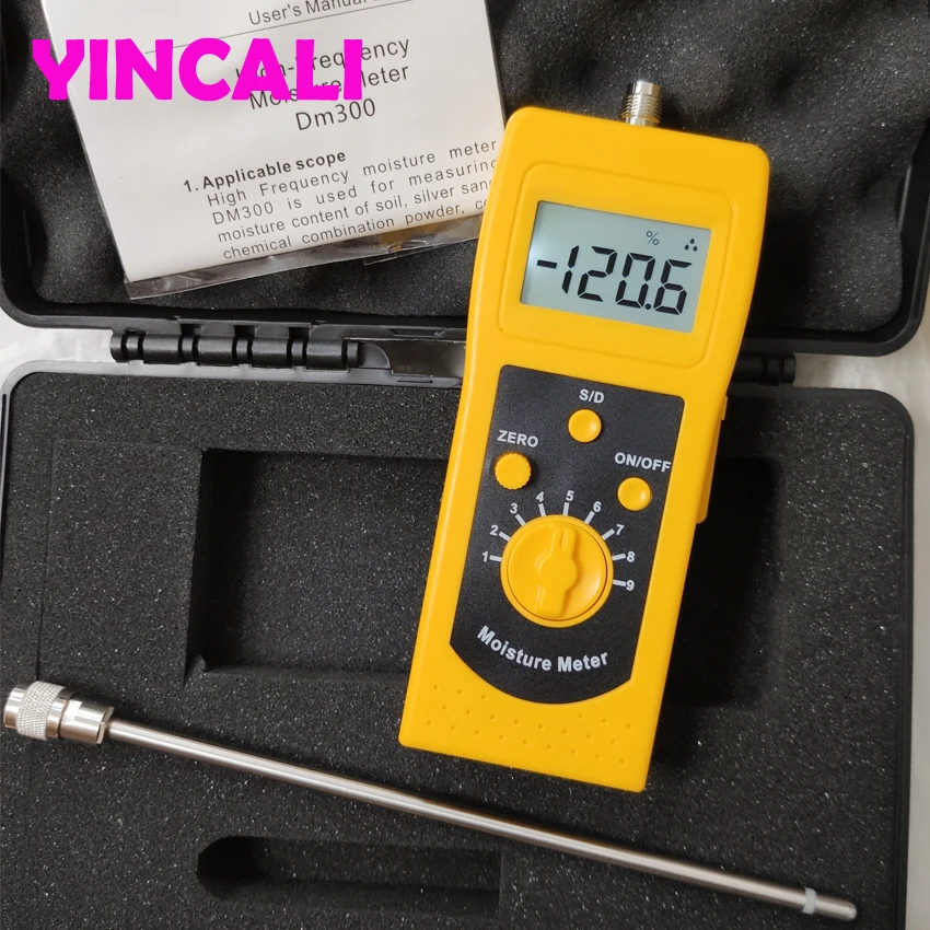 

Высокое качество Профессиональные керамические материалы измеритель влажности DM300F с 235 мм иглы высокой точности 4 цифровой ЖК-анализатор в...