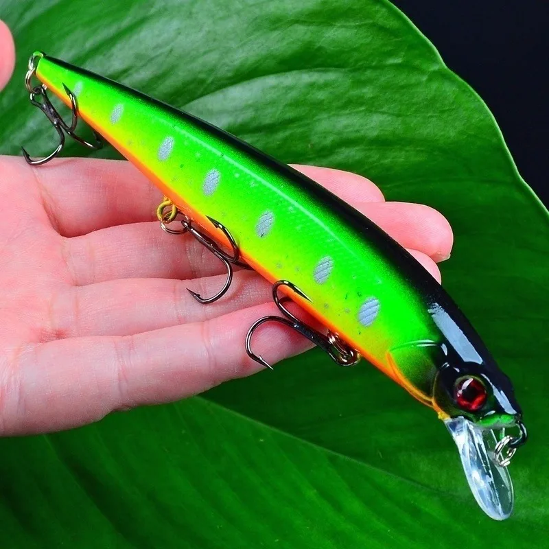 

1PCS 14cm 18.5g 3D Bionic Minnow Fishing Lure Hard Bait with 3 Fishing Hooks Fishing Tackle Lure 3D Eyes Free Shipping