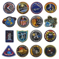 apollo missions embroidery patch astronaut spacecraft emblems collage usa outdoor armband badge stickers tactical patches