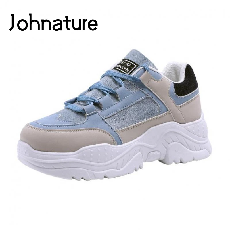 Johnature туфли-лодочки; женская обувь; Новинка года; зимние кроссовки для отдыха на шнуровке с круглым носком; Повседневная плюшевая женская обувь