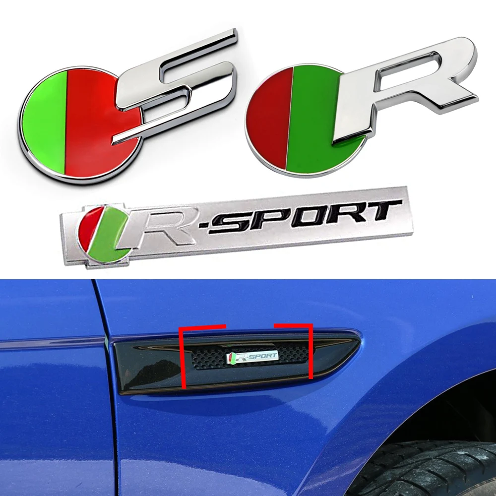 R SPORT S табличка с логотипом для Jaguar E PACE I TYPE XF XE XJ F автомобиля Fender багажник 3D значок