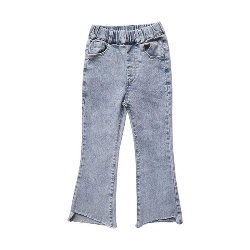 

WLG Girls Jeans Kids Fashion Jean Spring Autumn Denim Blue Ripped Trousers Baby Girl All Match Clothes for 2-7 Years