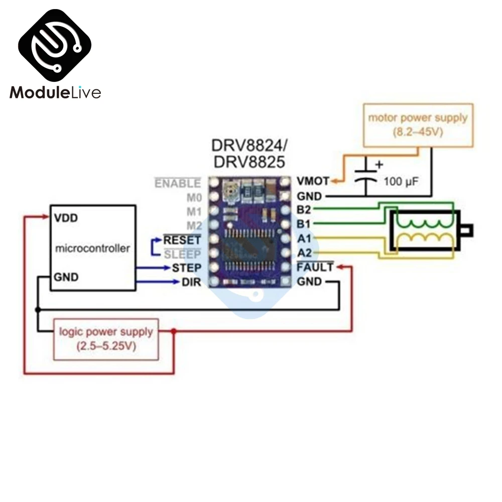 Модуль Stepstick Drv8825 для 3D принтера драйвер шагового двигателя Reprap 4 PCB плата румбы