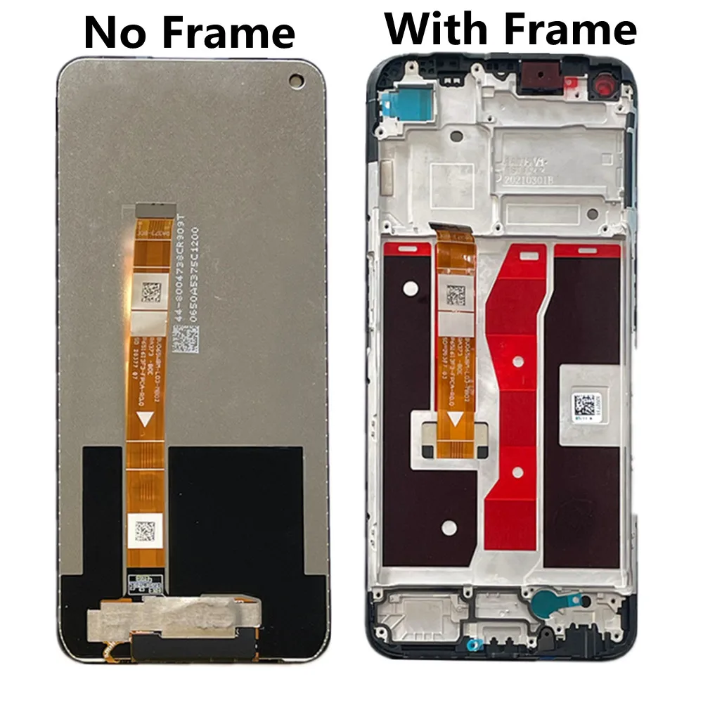 Протестированный 6 5 &quotдля OPPO A54 5G ЖК-дисплей с рамкой сенсорная панель дигитайзер