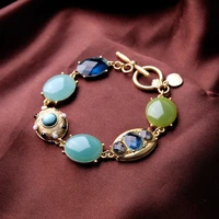 mopai summer ocean charm bracelets for women multicolor resin gold color t bar bohemia cuff chains new fashion jewelry wholesale