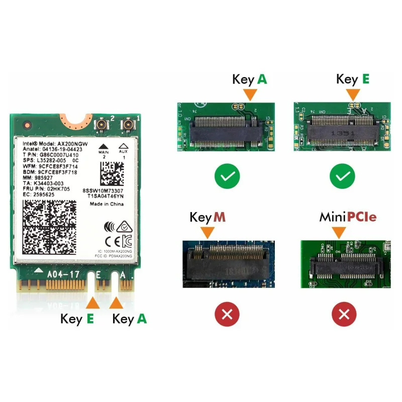 5374 Мбит/с Intel AX210 802.11ax Wi-Fi 6E настольный комплект антенна для карты Bluetooth 5 2 4G/Φ/6 ГГц