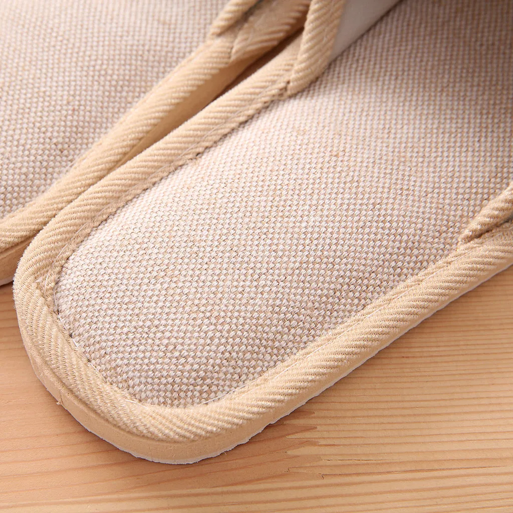 Шлепанцы для пар сланцы из хлопчатобумажной ткани Нескользящие повседневные