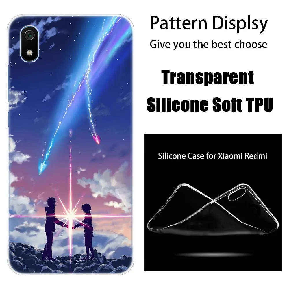 Роскошный силиконовый чехол аниме ваше имя Kimi no Na wa для Xiaomi Redmi K20 Pro 7 7A 6 6A 4X5 Plus S2 GO Note 8 7 6 5 Pro 4