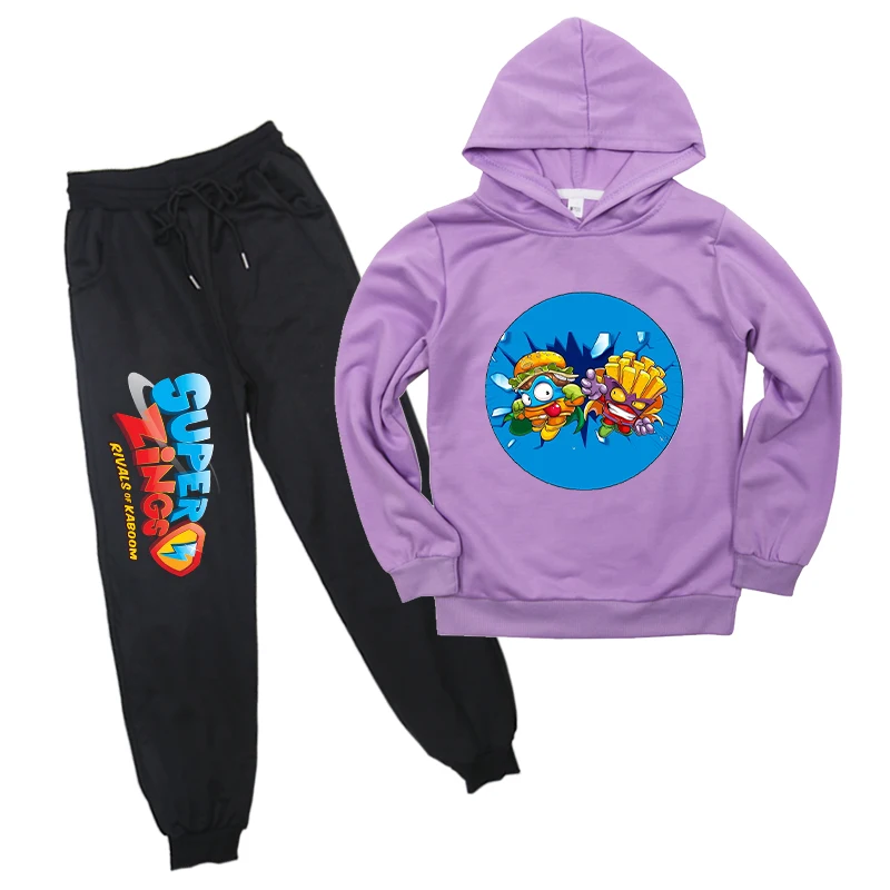 

Game Super Zings Kids Girls Boys Clothing Sets Children's Clothes Tops Hoodies Tracksuits Suits Cotton 2Pcs Sweatshirts+trousers