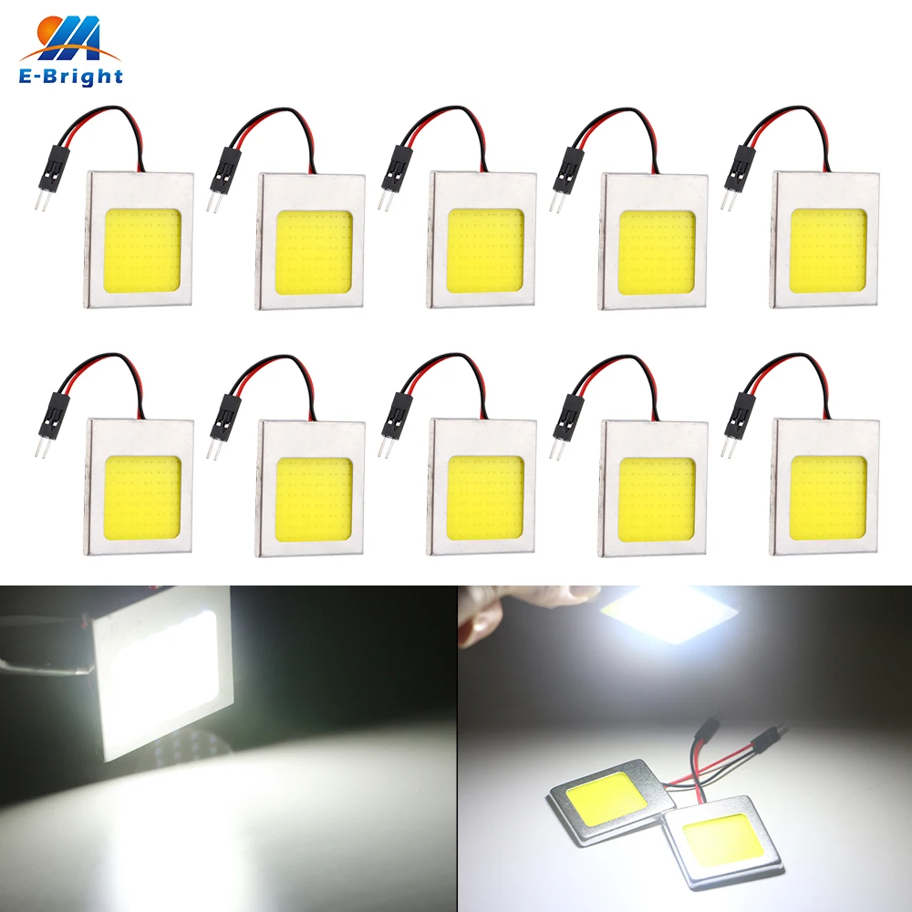 10 шт. DC12V Панель светильник COB 48 SMD Алюминий авто Интерьер Карта крыше читающие