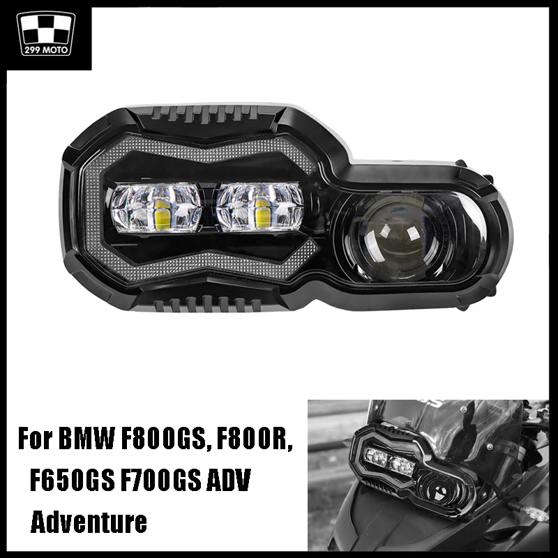 

For BMW F800GS, F800R, F650GS F700GS ADV Adventure Motorcycle High Beam And Low Beam Complete LED Projector Headlight Assembly