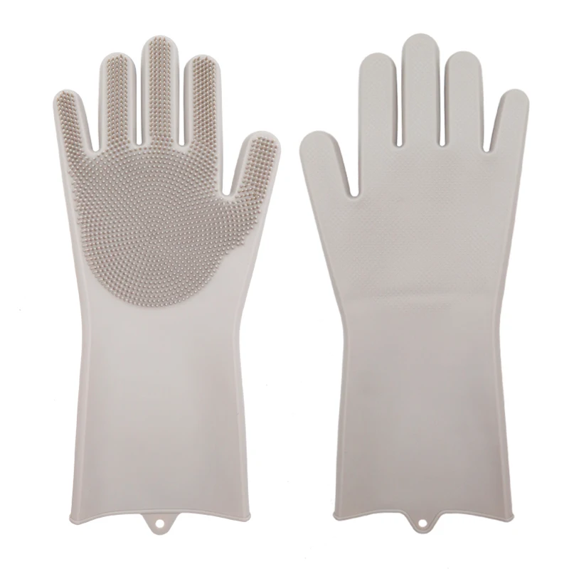 Волшебные перчатки силиконовые кухонные чистящие для мытья посуды домашние