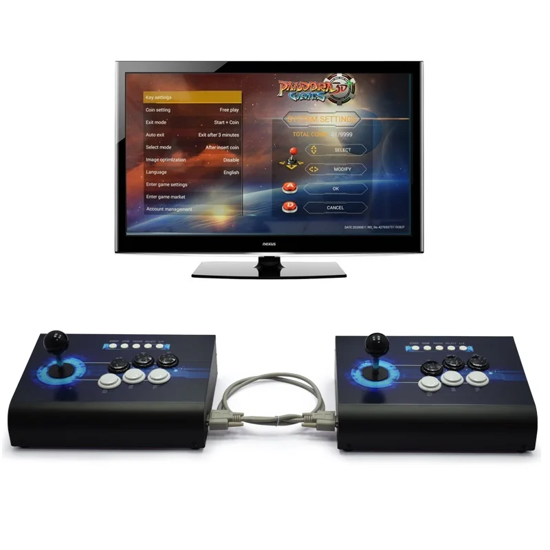IYO Pandora Box 3D WiFi Plus аркадная коробка 8000 7000 игр с нулевой задержкой 6/8 кнопок Джойстик