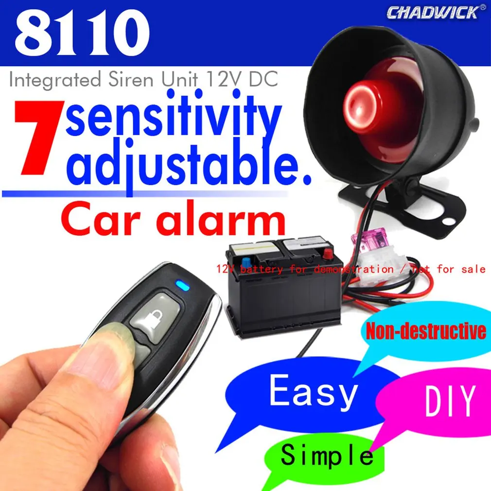 

24V Car Remote Control Central Locking Anti-theft Device 810-8110 Two-door 2-button Power Central Locking with Remote Control