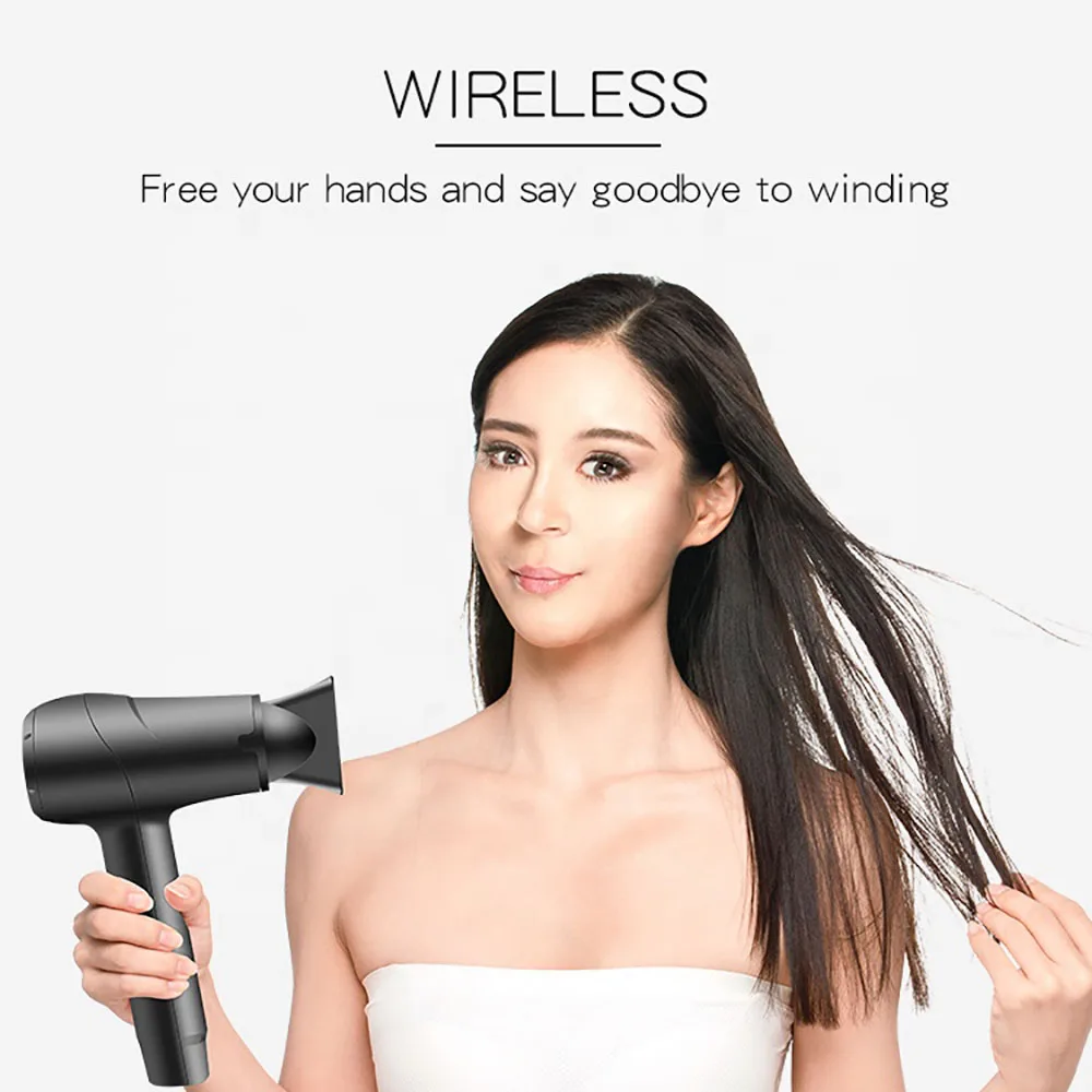 Беспроводная портативная сушилка для волос с горячей и холодной зарядкой