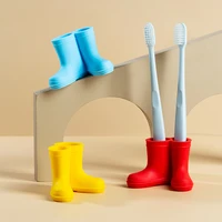 adorehouse silicone toothbrush holder creative rain boots toothbrush organizer cartoon stand rack bathroom accessories