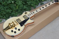 custom tiger flame jazz electric guitar maple fingerboard jazz guitarra gold hardware musical instruments