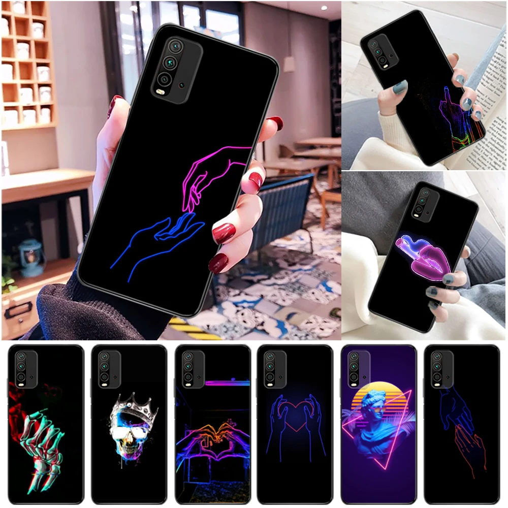 

Black Clown Smiley Lips Phone Case For Xiaomi Redmi 7 7A 8A 9 9T 9A 9C Pro Note 8 8T 9S MAX Black Clown Smiley Lips Back Cover