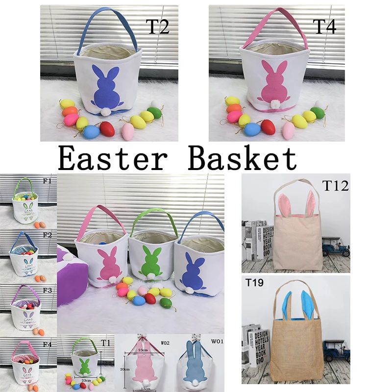 1 шт. милые джутовая Мешковина сумки Пасхальный кролик корзина для ушей 40 стилей