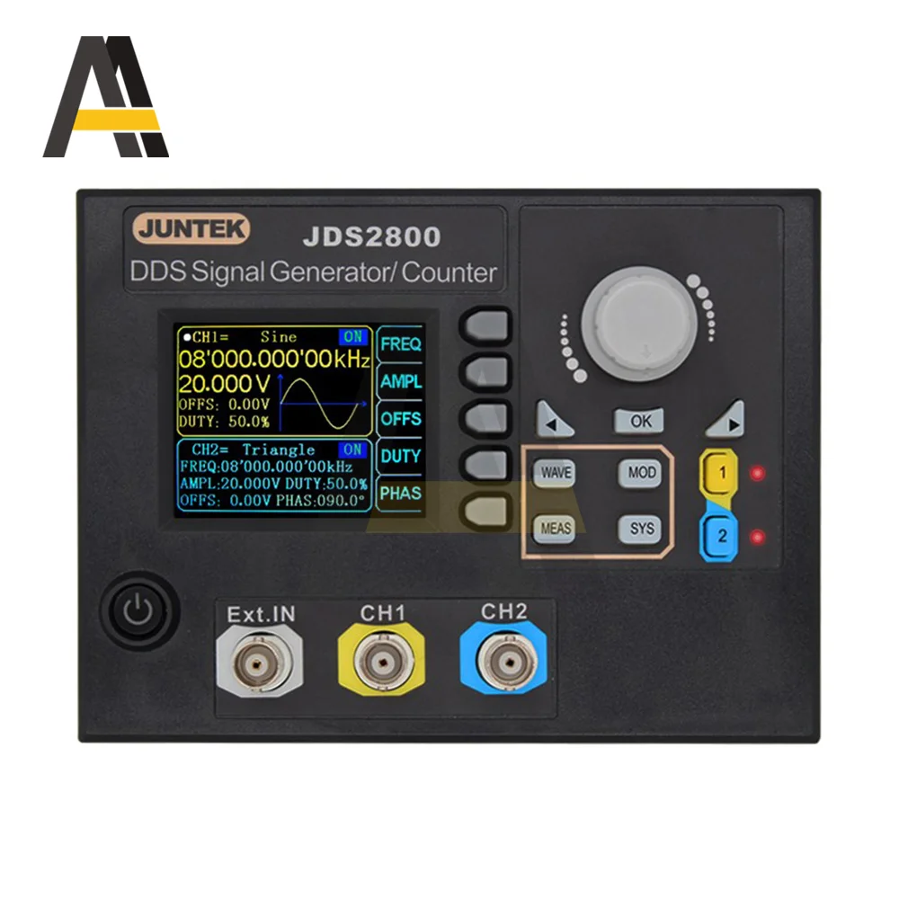 

JDS2800 60MHz 40MHz 15MHz DDS Function Signal Generator Digital Control Dual-channel Frequency Arbitrary Waveform Generator