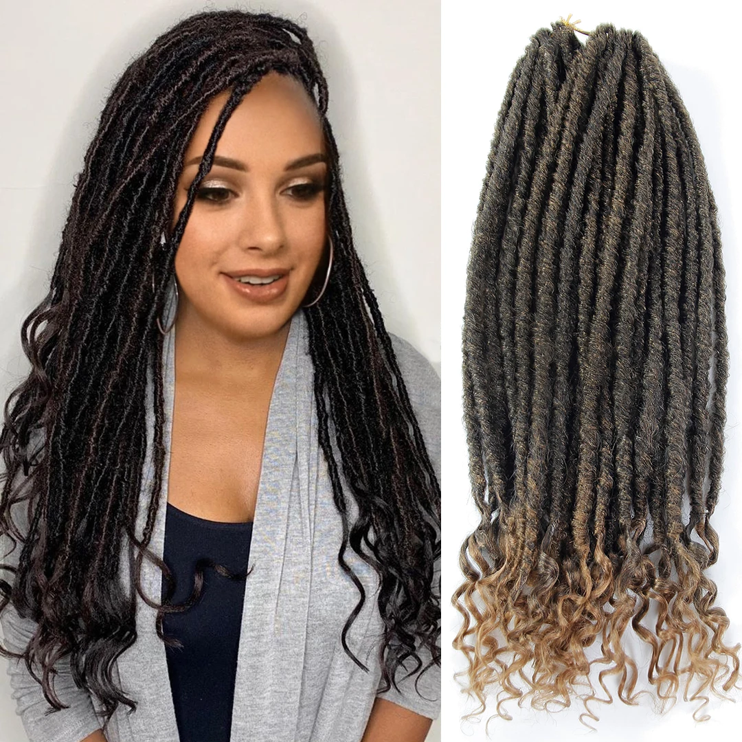 Искусственные локоны в стиле богини косы Crochet 18 дюймов мягкая косичка