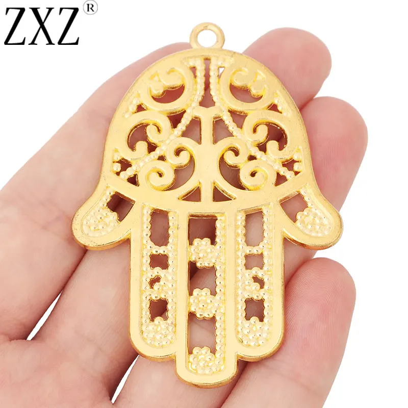 ZXZ 2 шт. Большие Подвески золотого цвета для ожерелья ювелирные изделия фурнитура