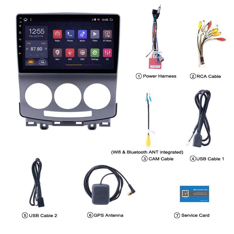 Android 9 1 Octa 8 Core автомобильный DVD для 2005 2006 2007 2008 2009 2010 Mazda 5 GPS навигатор плеер Bluetooth