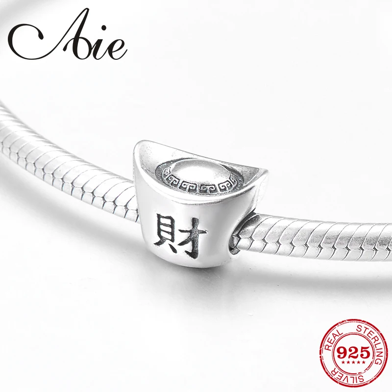 2018 Модный китайский золотой слиток из стерлингового серебра 925 пробы DIY подарок