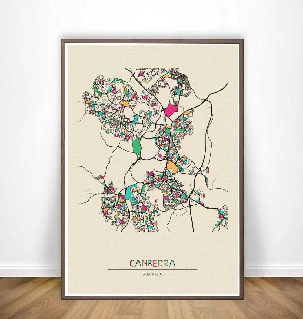 Кембридже Канберра Канкун Кейптаун Каракас Касабланка красочные карты города